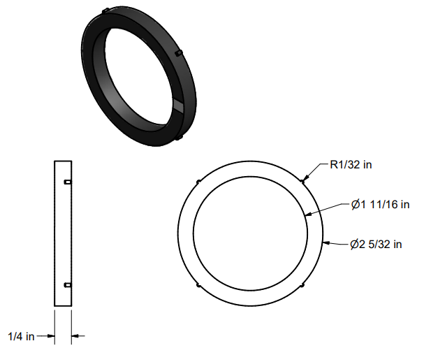 M201G - 200 Series Manifold EPDM Gasket With Rib