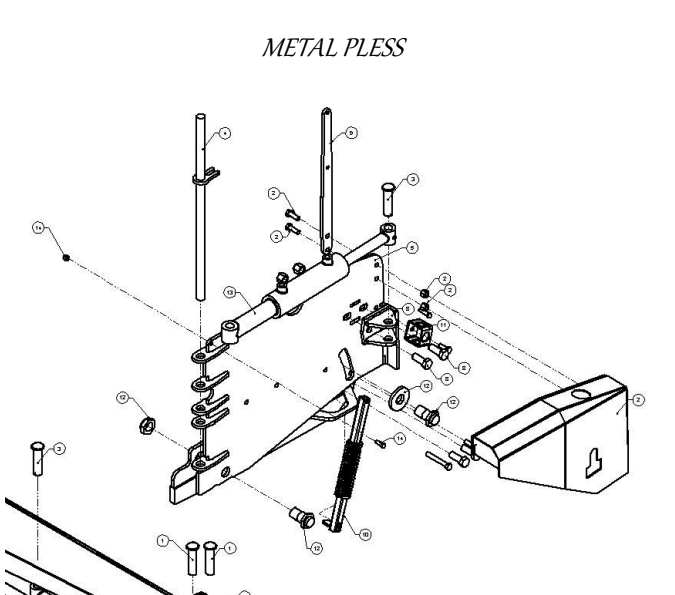 Metal Pless Part# AGLT/10-5: Side Gate Spring Assembly